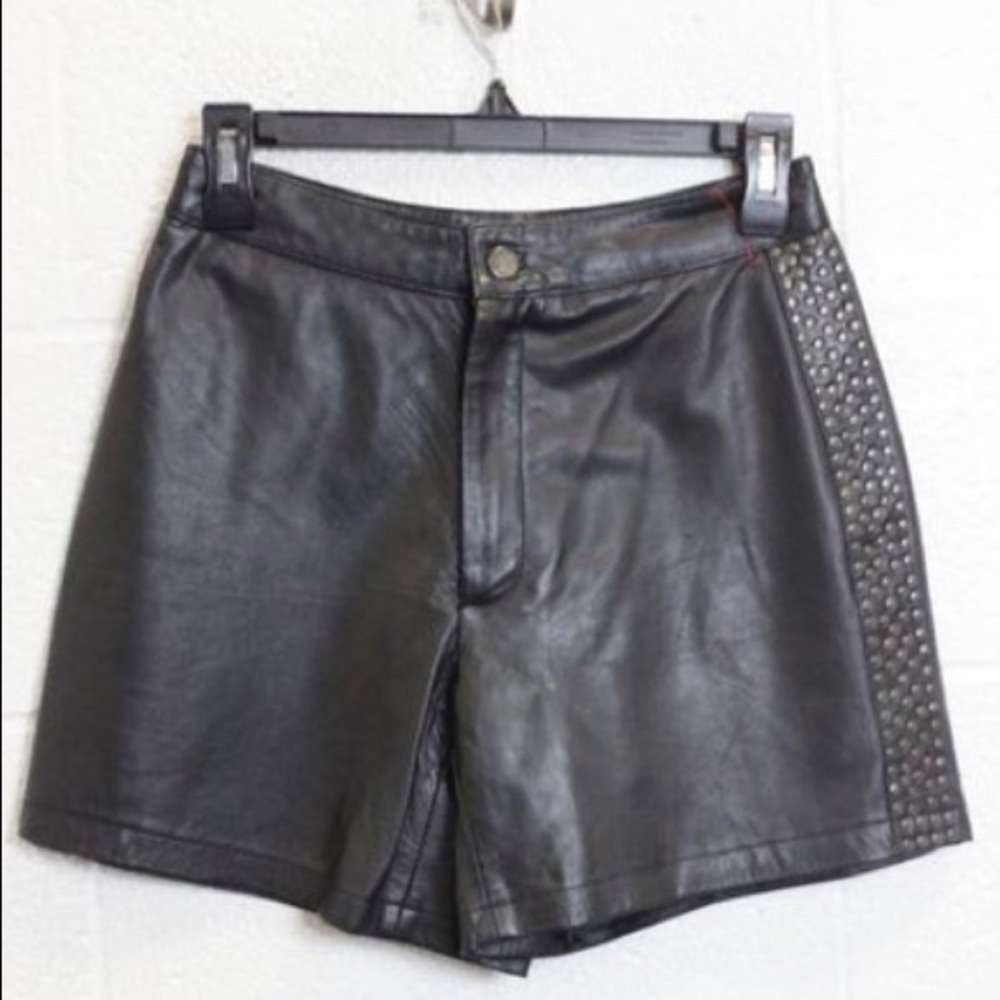Leather shorts by Sara Berman
